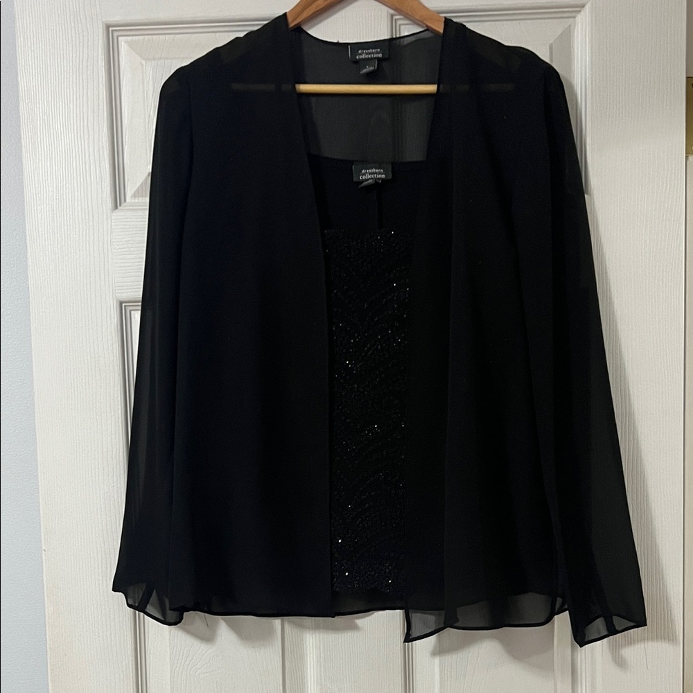 Dressbarn Black Sheer Blouse